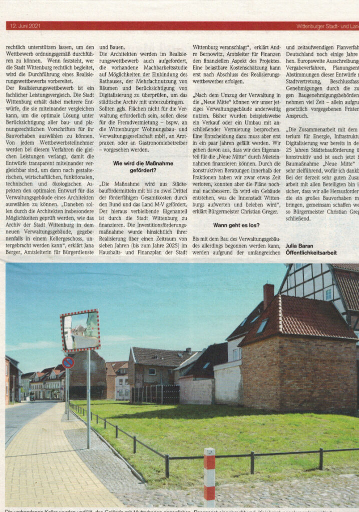 Wittenburger Stadt und Landbote Nr. 06 vom 12. Juni 2021 Seite 2 717x1024