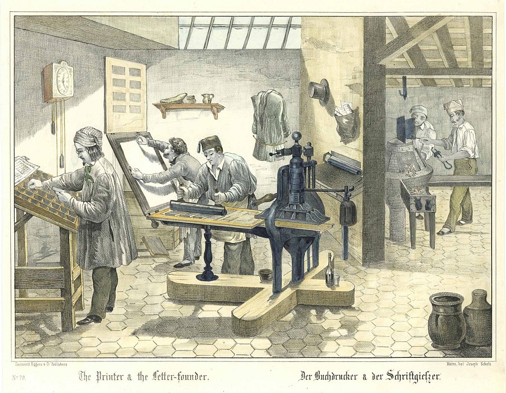schriftgiesser handwerk buchdruck kunstwerke heimat